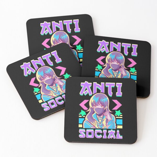 Item preview, Cute Anti Social Vaporwave Anime Girl Antisocial designed and sold by NathanRoger.