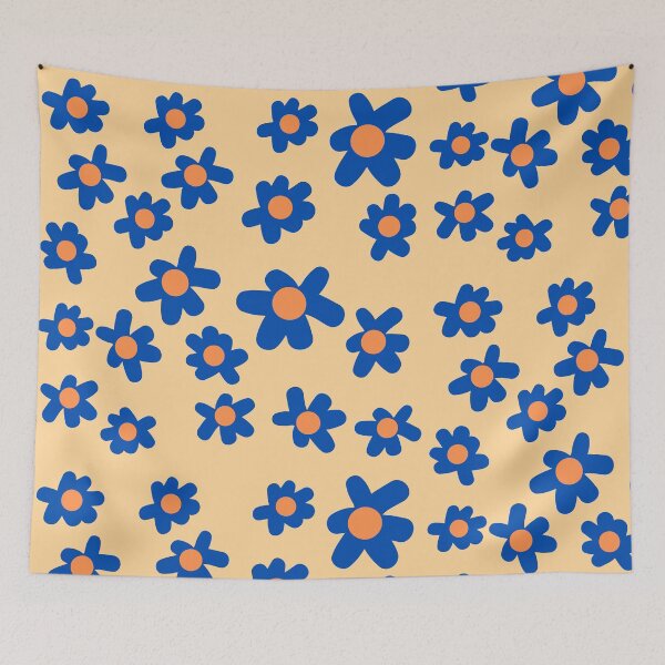 Item preview, UF Blue and Orange Floral Pattern Go Gators designed and sold by collazodesigns.