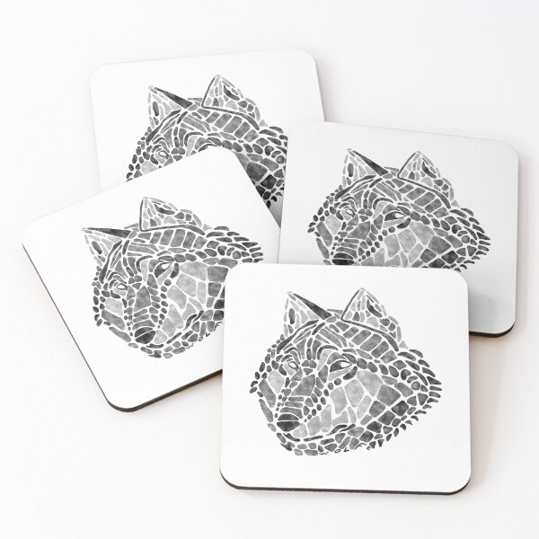 Item preview, Black Wolf Painted Mosaic Illustration designed and sold by Brooke Gazarek.