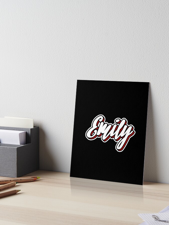 Emmie first name - hand lettering design Art Board Print by sulies