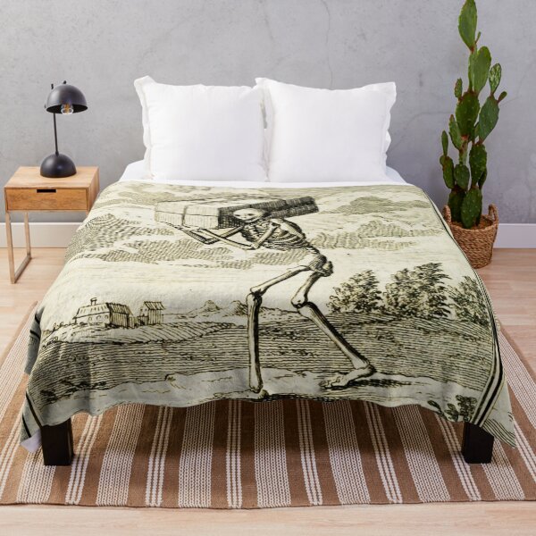 Item preview, Death carrying the harvest vintage etching designed and sold by Vintage Designs +.