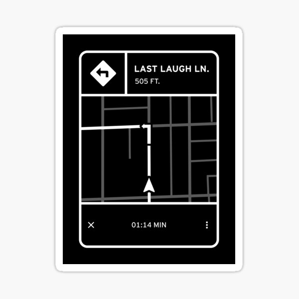Fluorescent Adolescent - Last Laugh Lane Directions Sticker