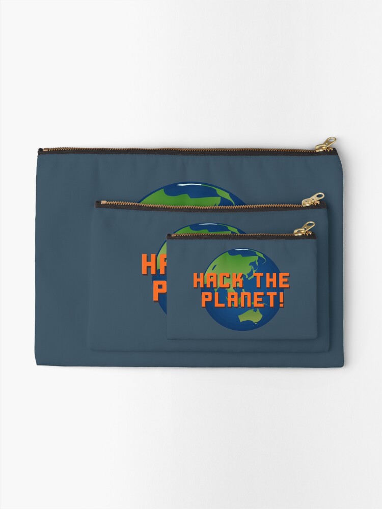 Alternate view of Hack The Planet! - Hackers Design Zipper Pouch