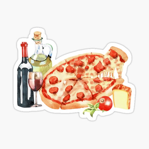 Artikel-Vorschau von Pizza und Wein, designt und verkauft von Alicia Chee.