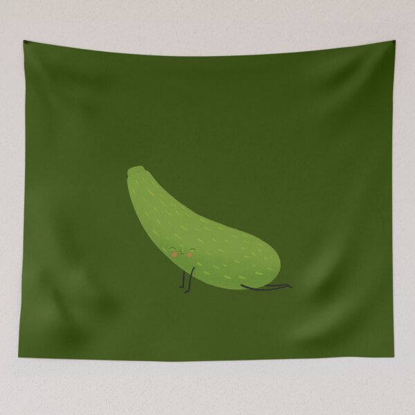 Item preview, Upward facing zucchini in green designed and sold by rocioalb.