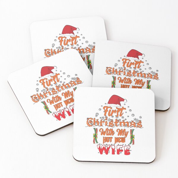 Item preview, First Christmas With My Hot New Wife T-Shirt,  Gift Idea for Anniversary, Wedding, Mother's Day, Father's Day, Graduation, Thanksgiving, Christmas & New Year's Day. designed and sold by KHRO.