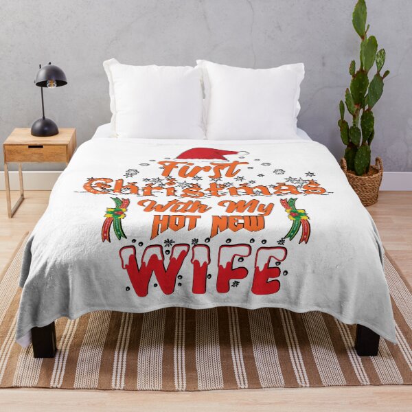 Item preview, First Christmas With My Hot New Wife T-Shirt,  Gift Idea for Anniversary, Wedding, Mother's Day, Father's Day, Graduation, Thanksgiving, Christmas & New Year's Day. designed and sold by KHRO.
