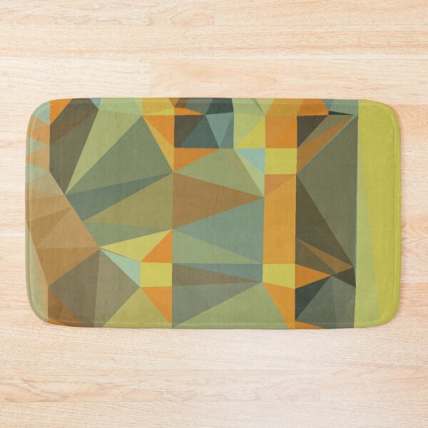 Item preview, Triangle patchwork- green to orange tone  designed and sold by wiwiart.