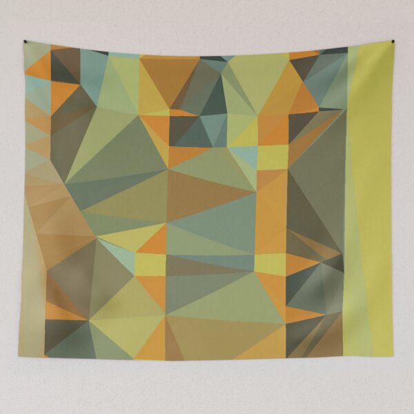 Artikelvorschau, Dreieck Patchwork-Grün bis Orange Ton entworfen und verkauft von wiwiart.