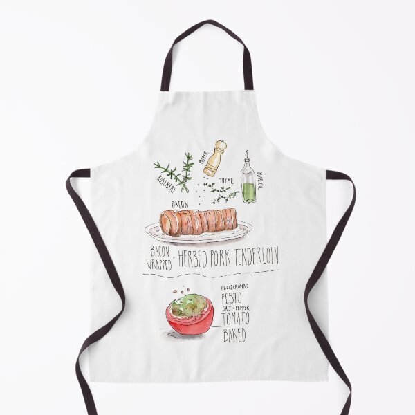 Item preview, Pork Tenderloin and Stuffed Tomato Recipe designed and sold by KSinclairArt.