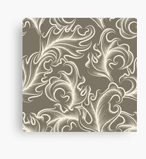 Victorian leaves Seamless pattern Canvas Print