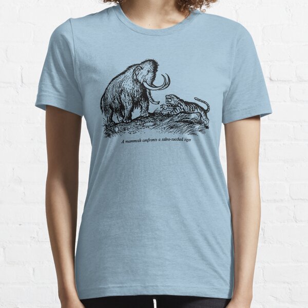 Mammoth confronts a sabre-toothed tiger Essential T-Shirt