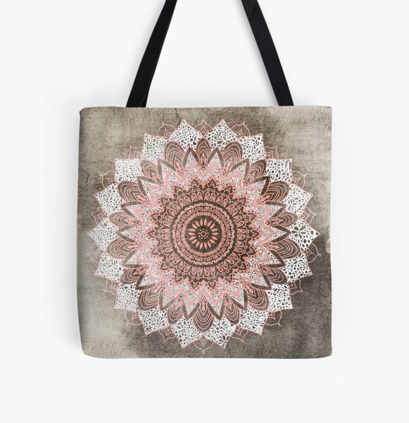 Shop for Handpainted balloon tote bag with Mandala Design