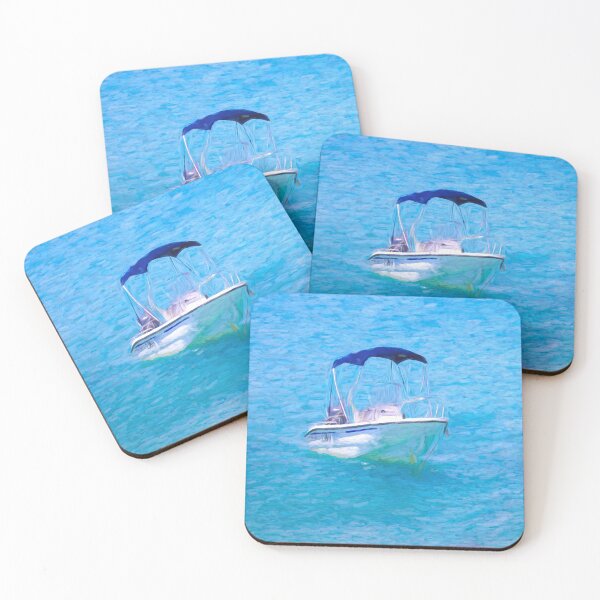 Item preview, Barbados Speedboat Art designed and sold by Londonimages.