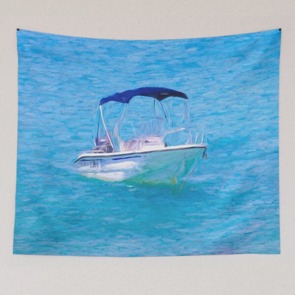 Item preview, Barbados Speedboat Art designed and sold by Londonimages.