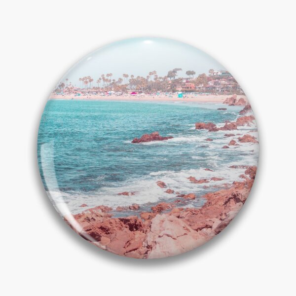 Item preview, Transcending Reality - Corona Del Mar Oceanscape in Coral Pink and Turquoise designed and sold by Georgia Mizuleva.