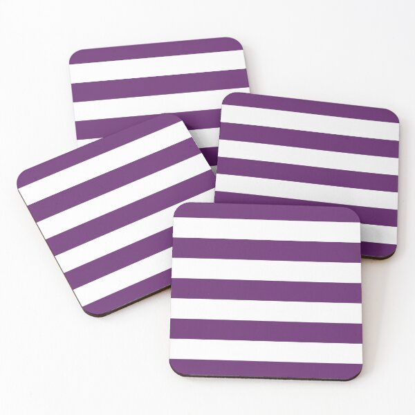 Item preview, Medium AUBERGINE PURPLE and WHITE Horizontal STRIPES designed and sold by RachelMacht.