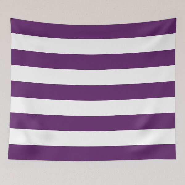 Item preview, Medium AUBERGINE PURPLE and WHITE Horizontal STRIPES designed and sold by RachelMacht.