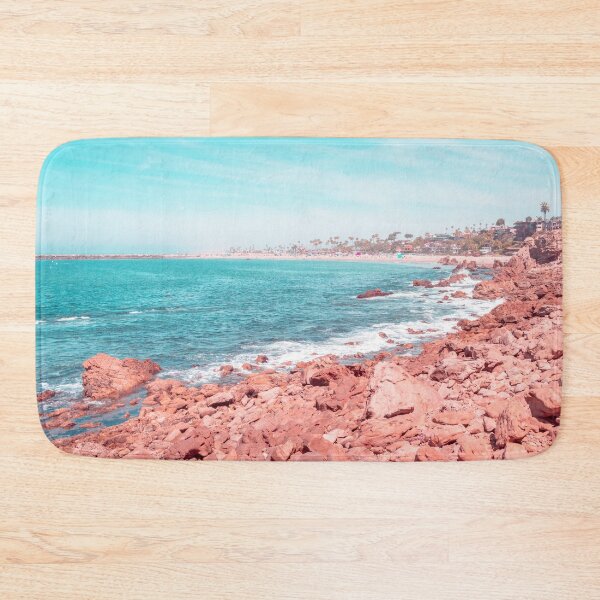 Item preview, Transcending Reality - Corona Del Mar Oceanscape in Coral Pink and Turquoise designed and sold by Georgia Mizuleva.