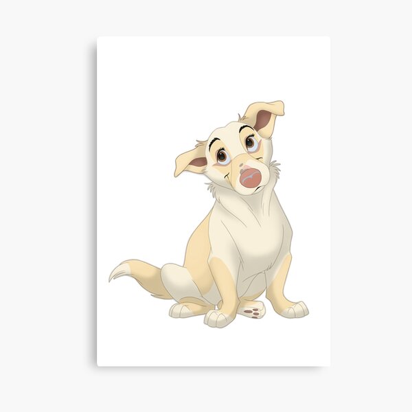 Sweet light brown mutt with light ears Canvas Print