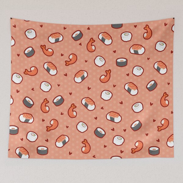 Item preview, Sushi & Hearts (Pattern) designed and sold by vpessagno.