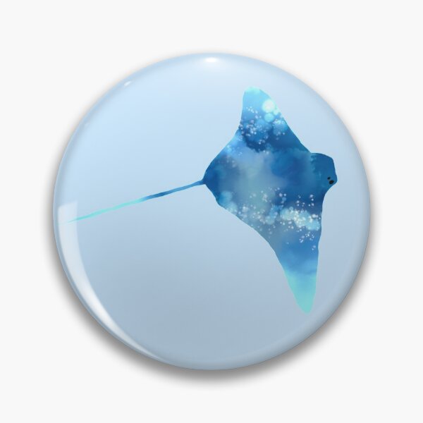 Item preview, Cute Watercolor Sting Rays Blue Ocean Wildlife designed and sold by TheRainbowRoom.