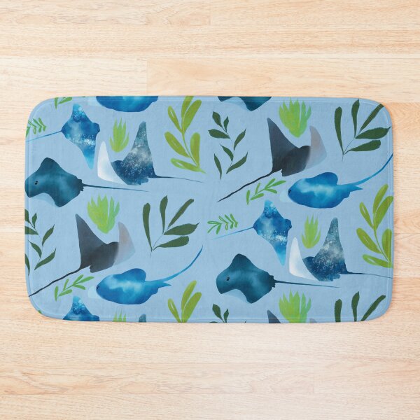 Item preview, Cute Watercolor Sting Rays Blue Ocean Wildlife designed and sold by TheRainbowRoom.
