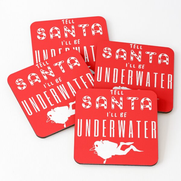 Item preview, Christmas Tell Santa I'll Be Underwater Scuba Diving designed and sold by OmbakScubaGear.