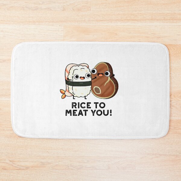 Item preview, Rice To Meat You Funny Food Puns  designed and sold by punnybone.