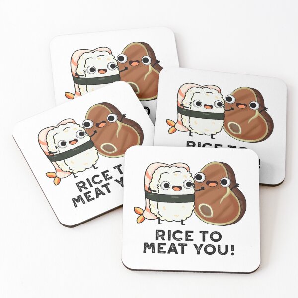 Item preview, Rice To Meat You Funny Food Puns  designed and sold by punnybone.