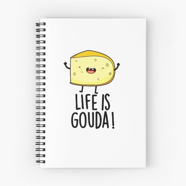 Item preview, Life Is Gouda Positive Cheese Puns  designed and sold by punnybone.