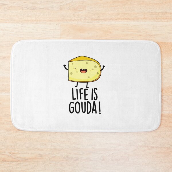 Item preview, Life Is Gouda Positive Cheese Puns  designed and sold by punnybone.