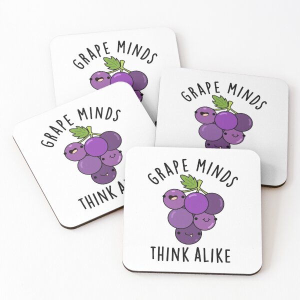 Item preview, Grape Minds Think Alike Funny Fruit Puns   designed and sold by punnybone.