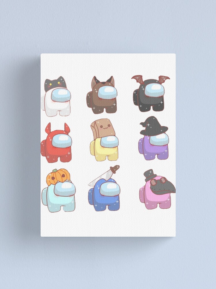 Cute Kawaii Among Us Canvas Print By Magicfox Redbubble