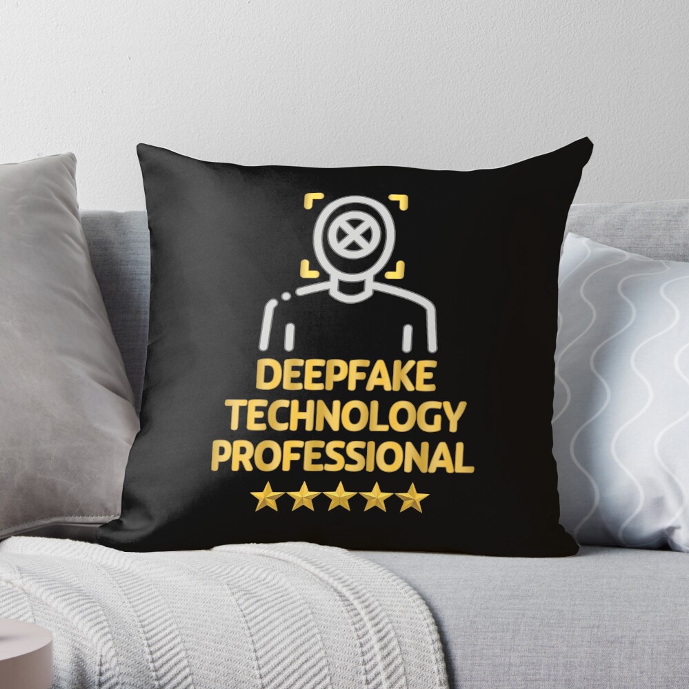 Deepfake Technology Professional. Throw Pillow