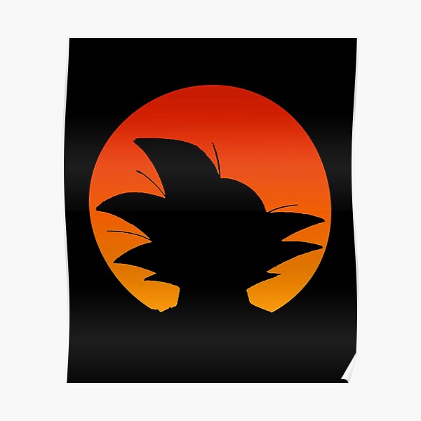 Son Goku Vintage Sunset Anime Poster By Nicesign Redbubble