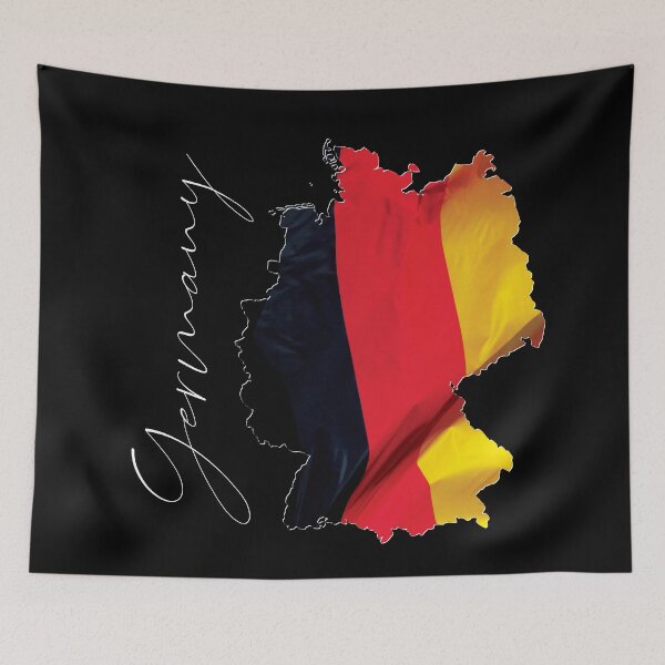 Item preview, Germany flag in the wind - Flag Map EN (light) designed and sold by NA-WORLDWIDE.
