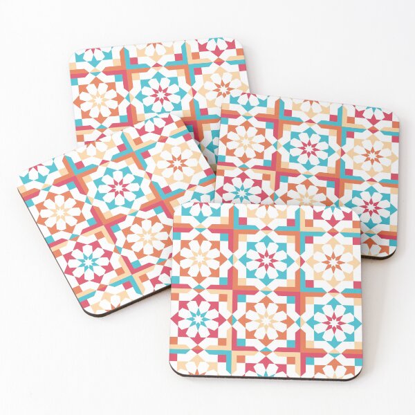 Item preview, Geometric Shapes Retro Abstract Multi Color Pattern designed and sold by flare-creative.