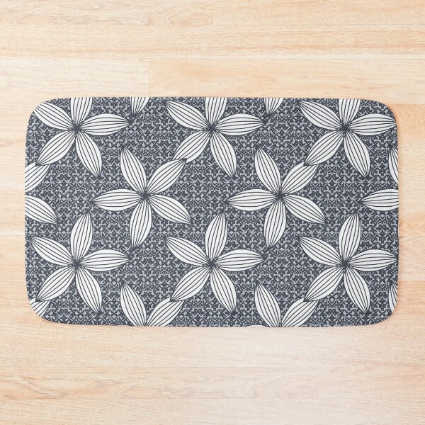 Item preview, grey linear flowers designed and sold by rysunki-malunki.