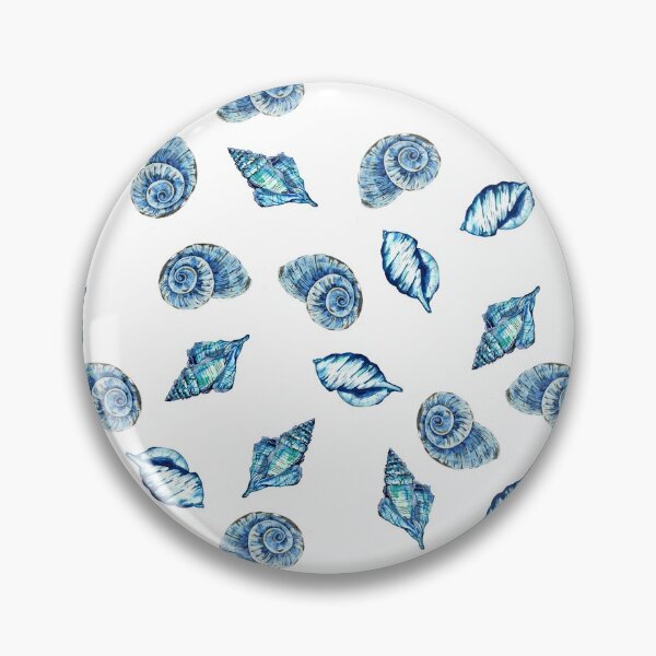 Item preview, Blue Sea Shells Pattern designed and sold by Sebastian Grafmann.