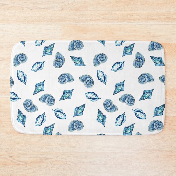 Item preview, Blue Sea Shells Pattern designed and sold by Sebastian Grafmann.