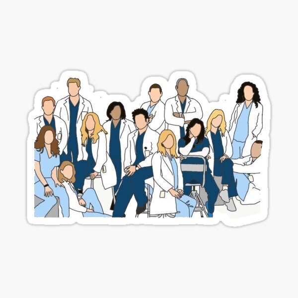 L'équipe de Grey's Anatomy Sticker