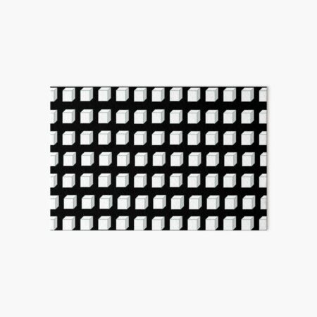Black and White Cube Art Board Print