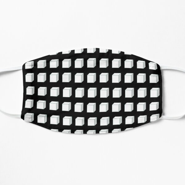 Black and White Cube Flat Mask