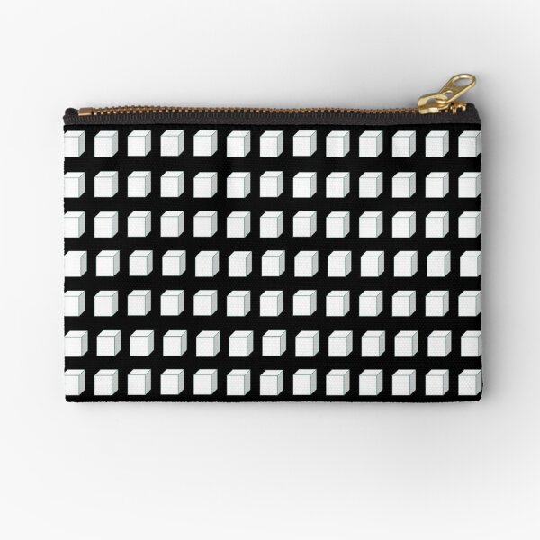 Black and White Cube Zipper Pouch
