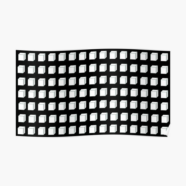 Black and White Cube Poster