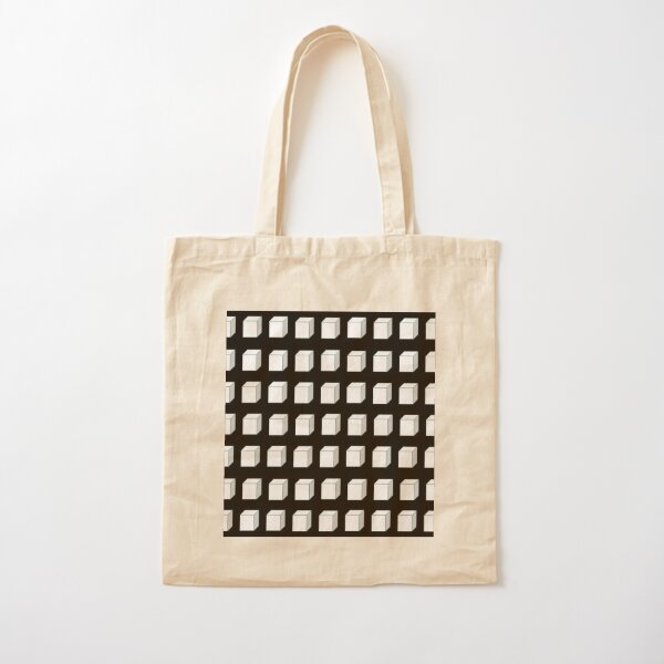 Black and White Cube Cotton Tote Bag