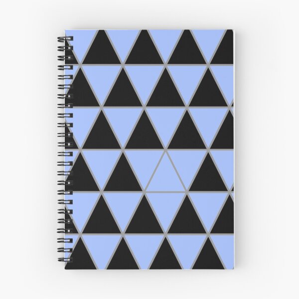 Aperçu de l'œuvre Motif de triangle géométrique noir, bleu pastel et gris créée et vendue par BaronessDesign.