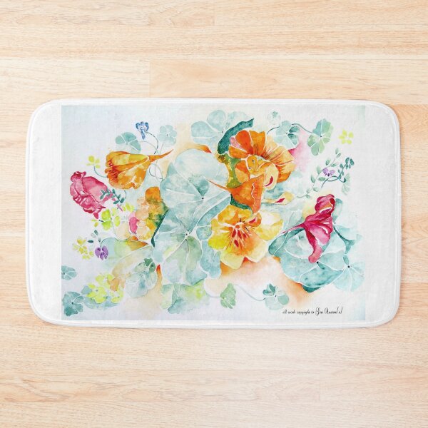Item preview, Nasturtiums in bright colours designed and sold by Gea Austen.
