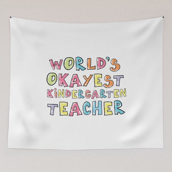 Item preview, World's Okayest Kindergarten Teacher Gift Idea designed and sold by betternotes.